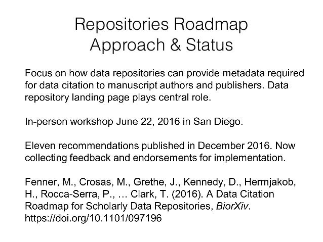 A Data Citation Roadmap for Scholarly Data Repositories