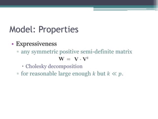 Model: Properties
•
 