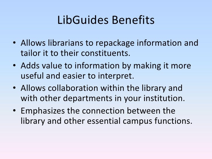 Libguides 102009