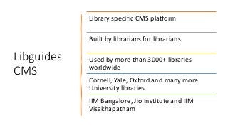 Libguides CMS at IIMV Library | PPT