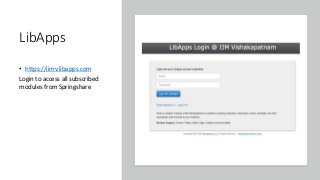 Libguides CMS at IIMV Library | PPT