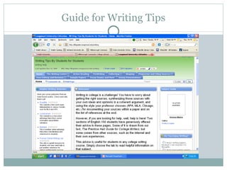 Guide for Writing Tips 