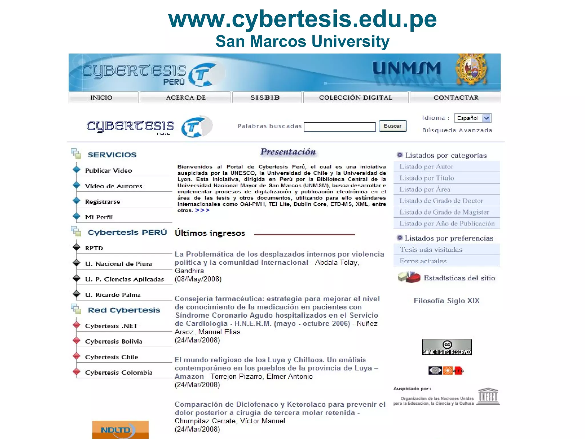 www.cybertesis.edu.pe San Marcos University 