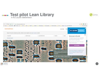 1414
Test pilot Lean Library
In KU Leuven Bibliotheken
 