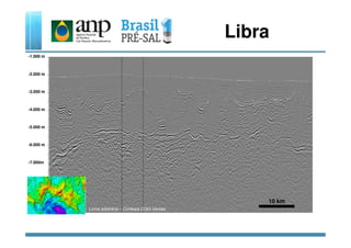 -1.000 m
-3.000 m
-2.000 m
-4.000 m
Libra
-5.000 m
-6.000 m
-7.000m
-8.000
-9.000
10 km
Linha arbitrária – Cortesia CGG-Veritas
 