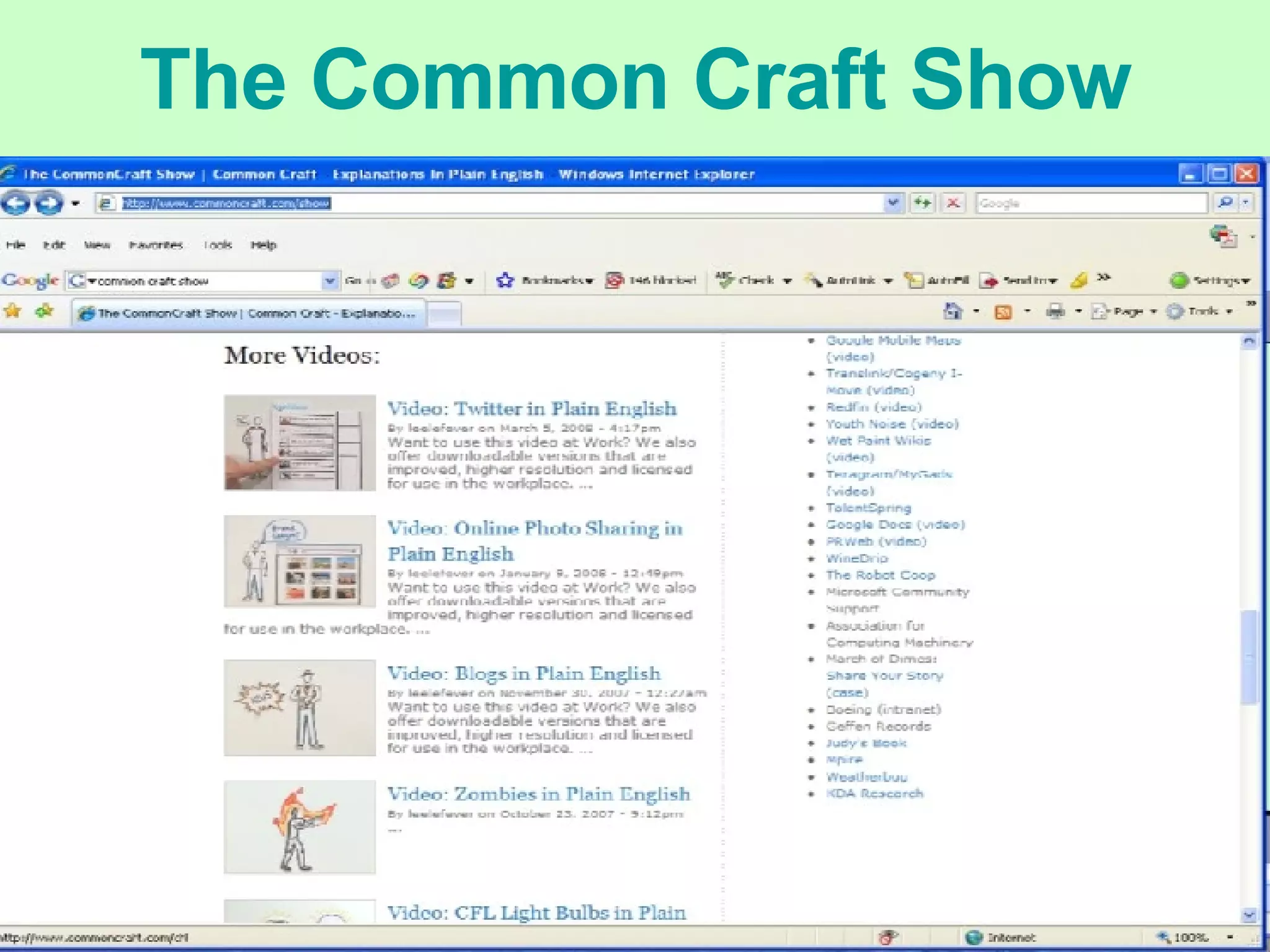 The Common Craft Show 