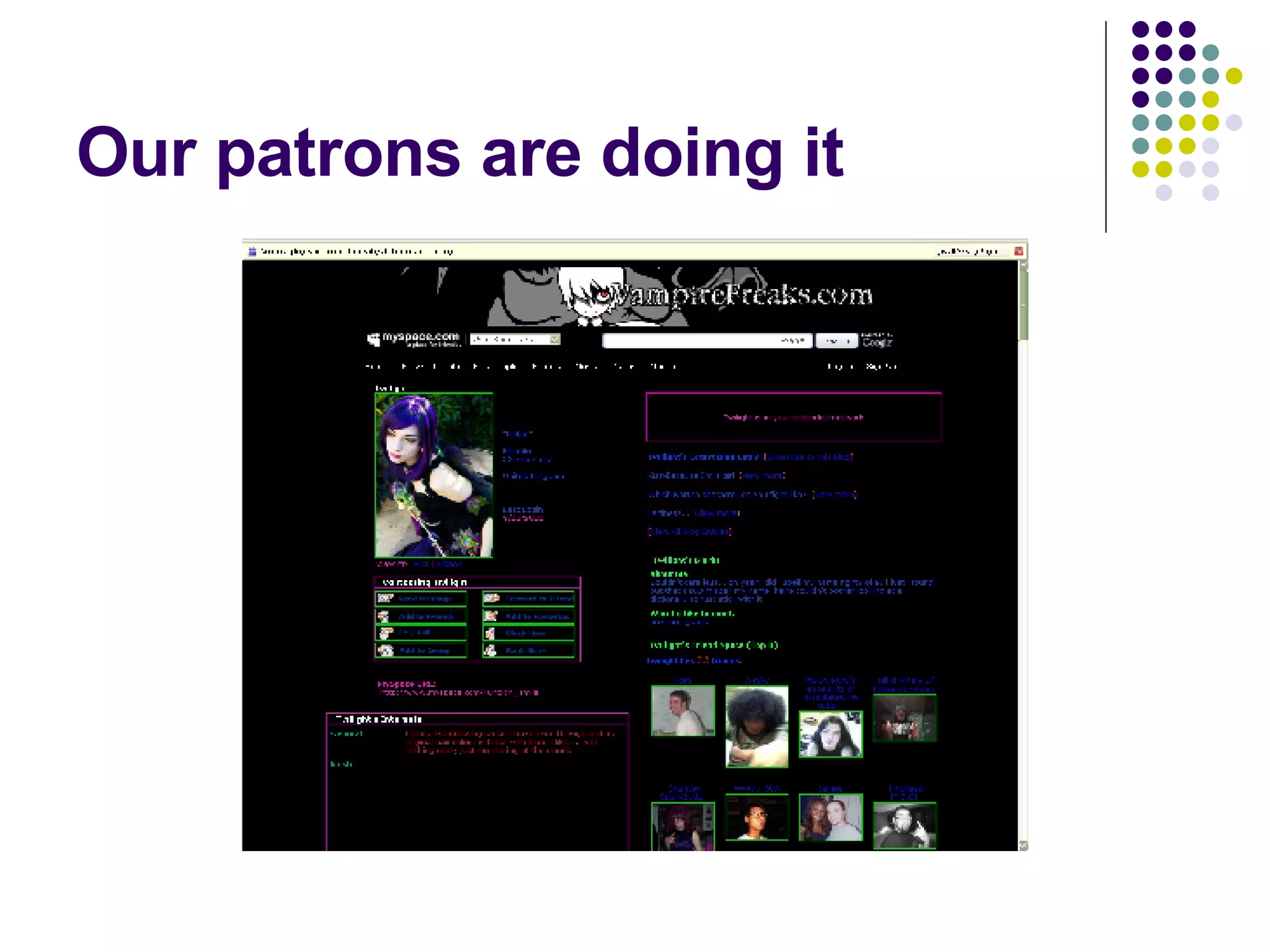 Our patrons are doing it 