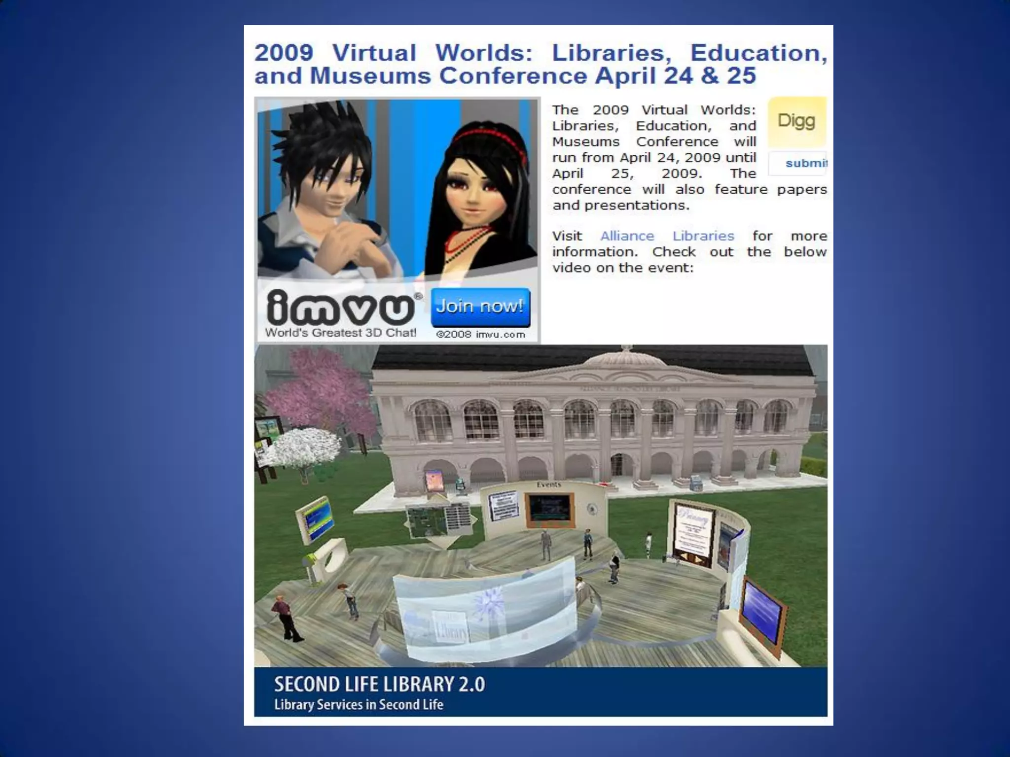 Libraries And Second Life