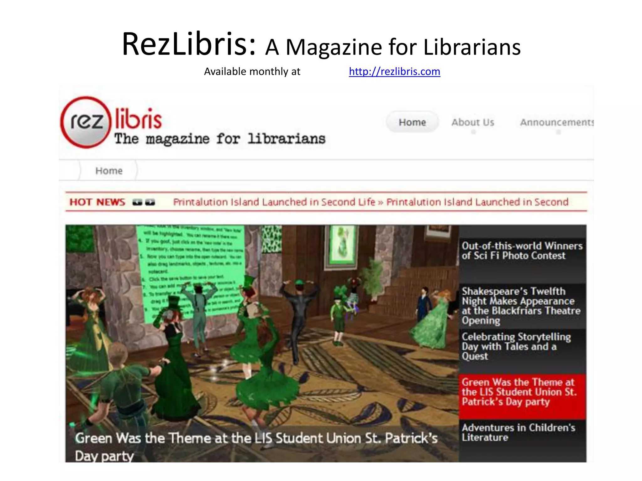 Libraries And Second Life