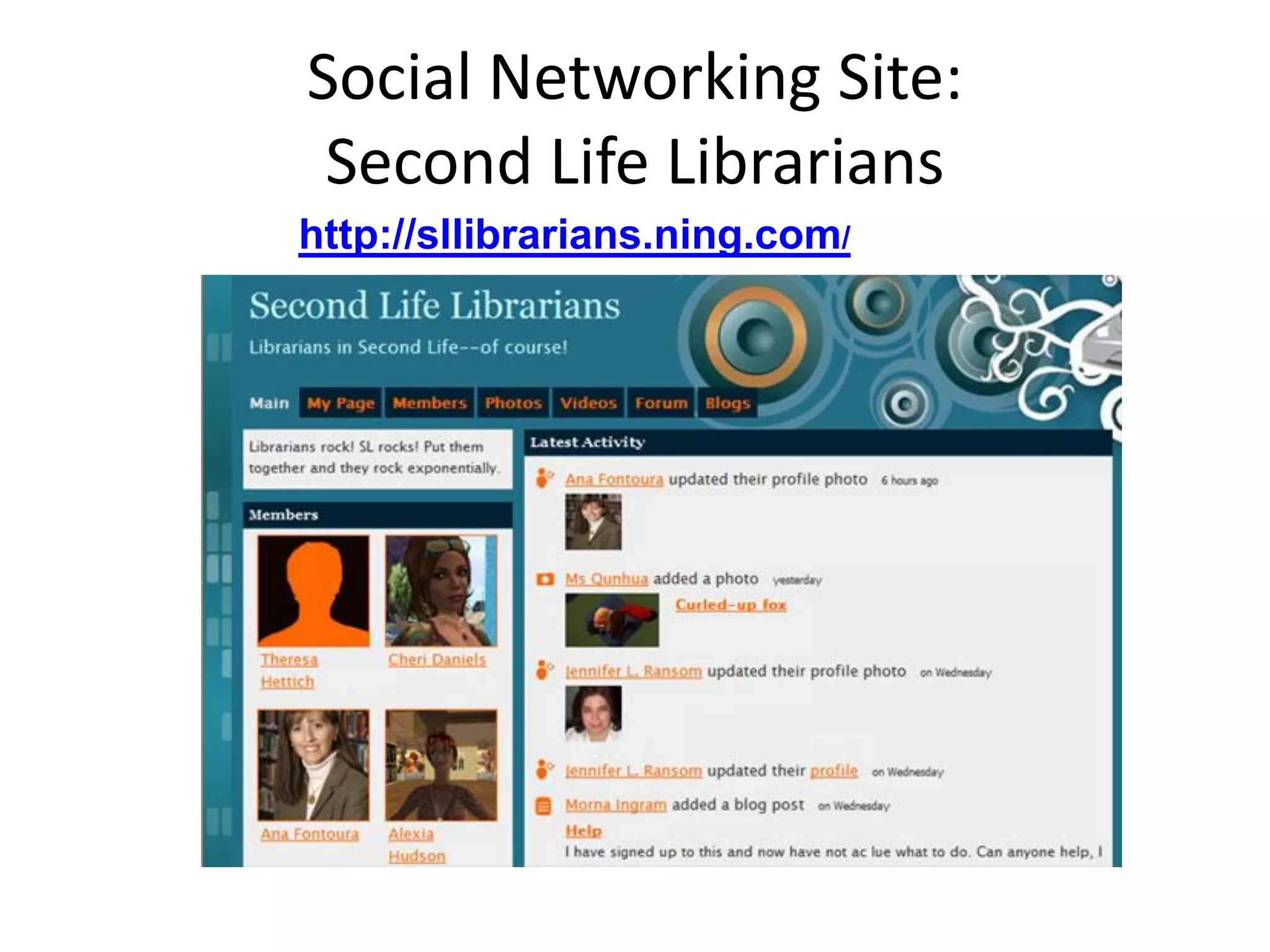 Libraries And Second Life