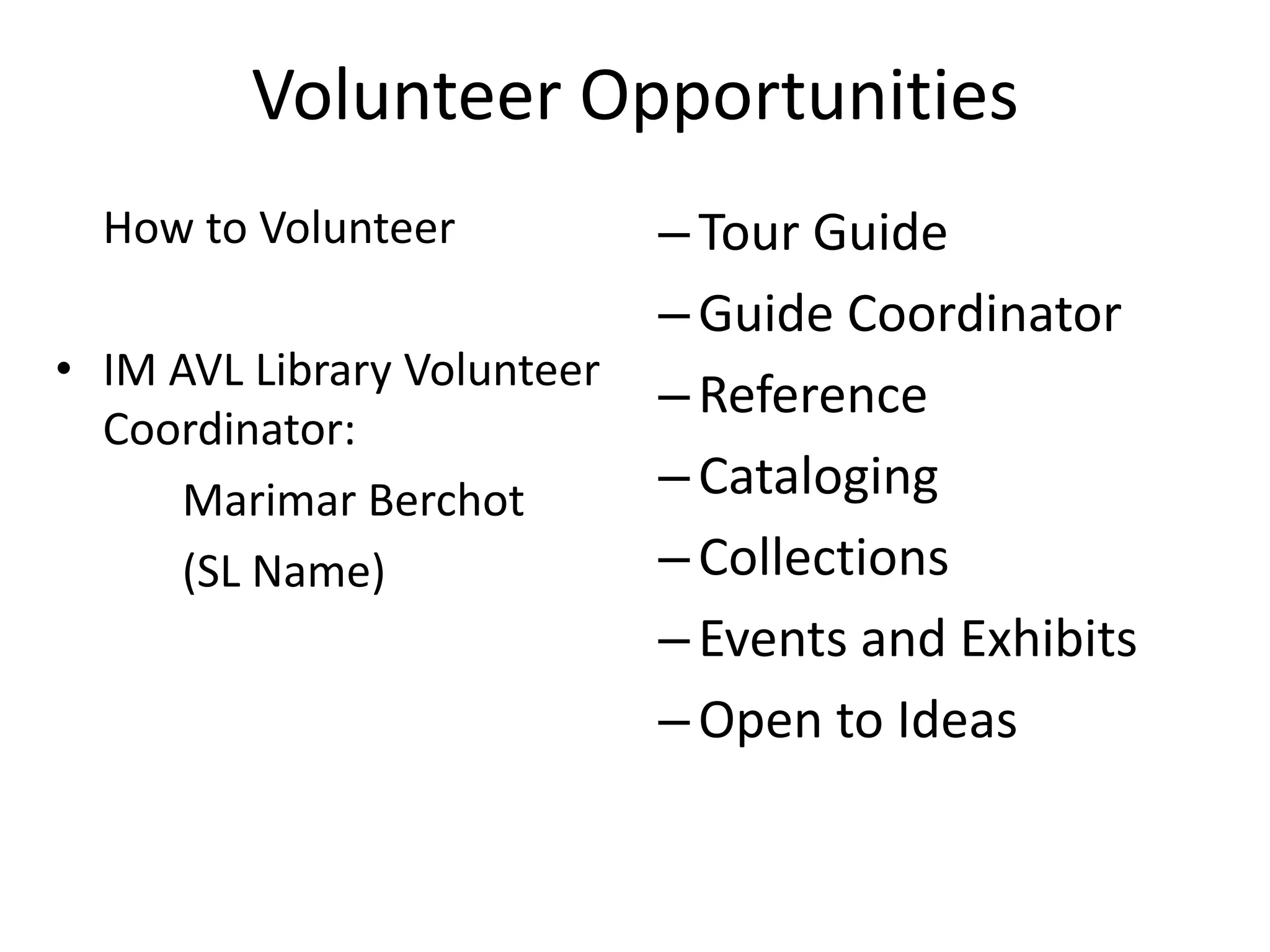 Libraries And Second Life