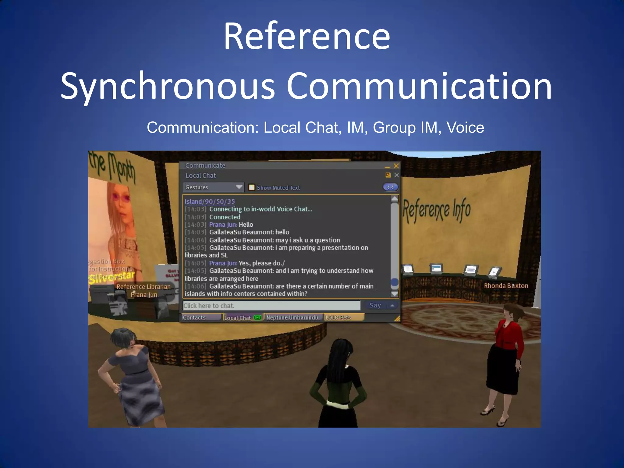 Libraries And Second Life