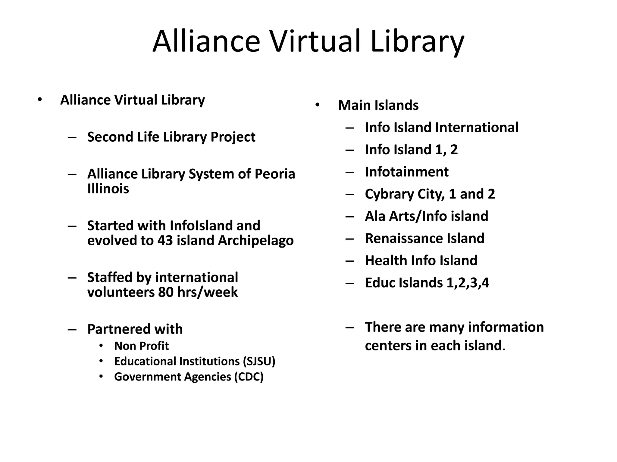 Libraries And Second Life