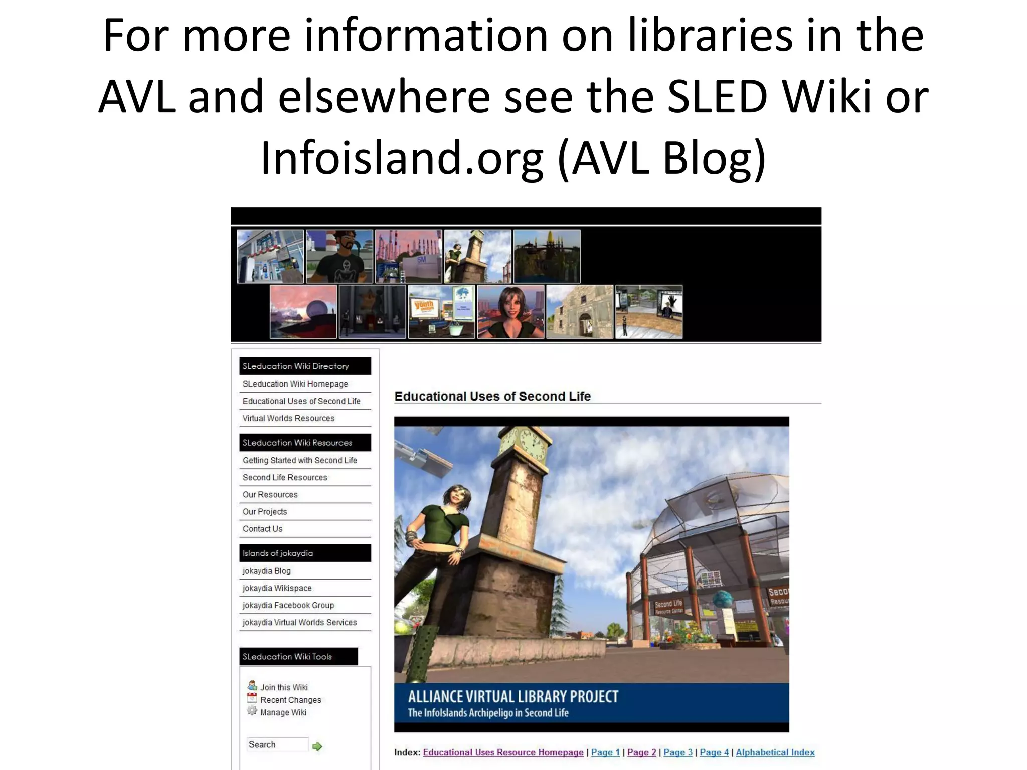 Libraries And Second Life