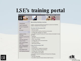 LSE’s training portal 