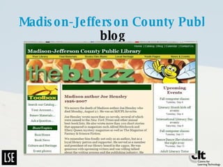 Madison-Jefferson County Public library  blog 