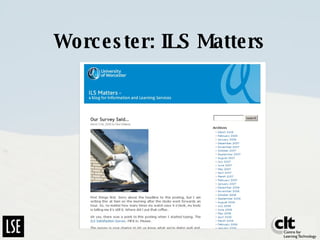 Worcester: ILS Matters 