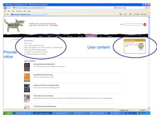 Provide value User content 