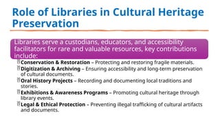Libraries And Cultural Heritage Preservation.pptx