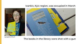 Libraries not only ask for help but also help
too.
From the first days of martial law in
Ukraine, librarians have helped t...