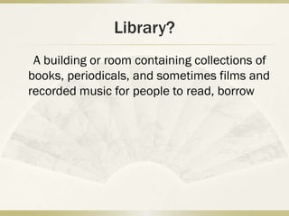 literature study library | PPTX