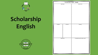 Scholarship
English
 