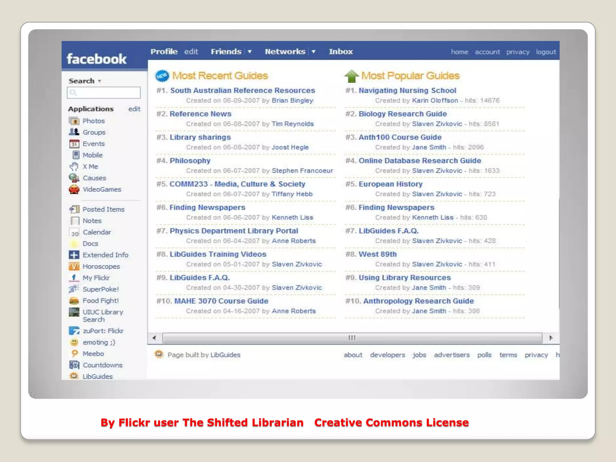 Libraries On Facebook