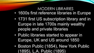 Libraries past present and future | PDF