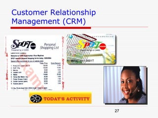 Customer Relationship
Management (CRM)




                        27
 