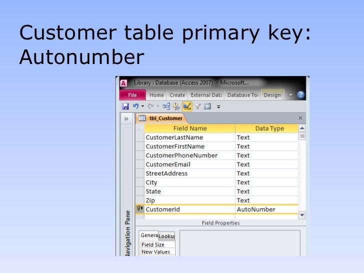 library database in access