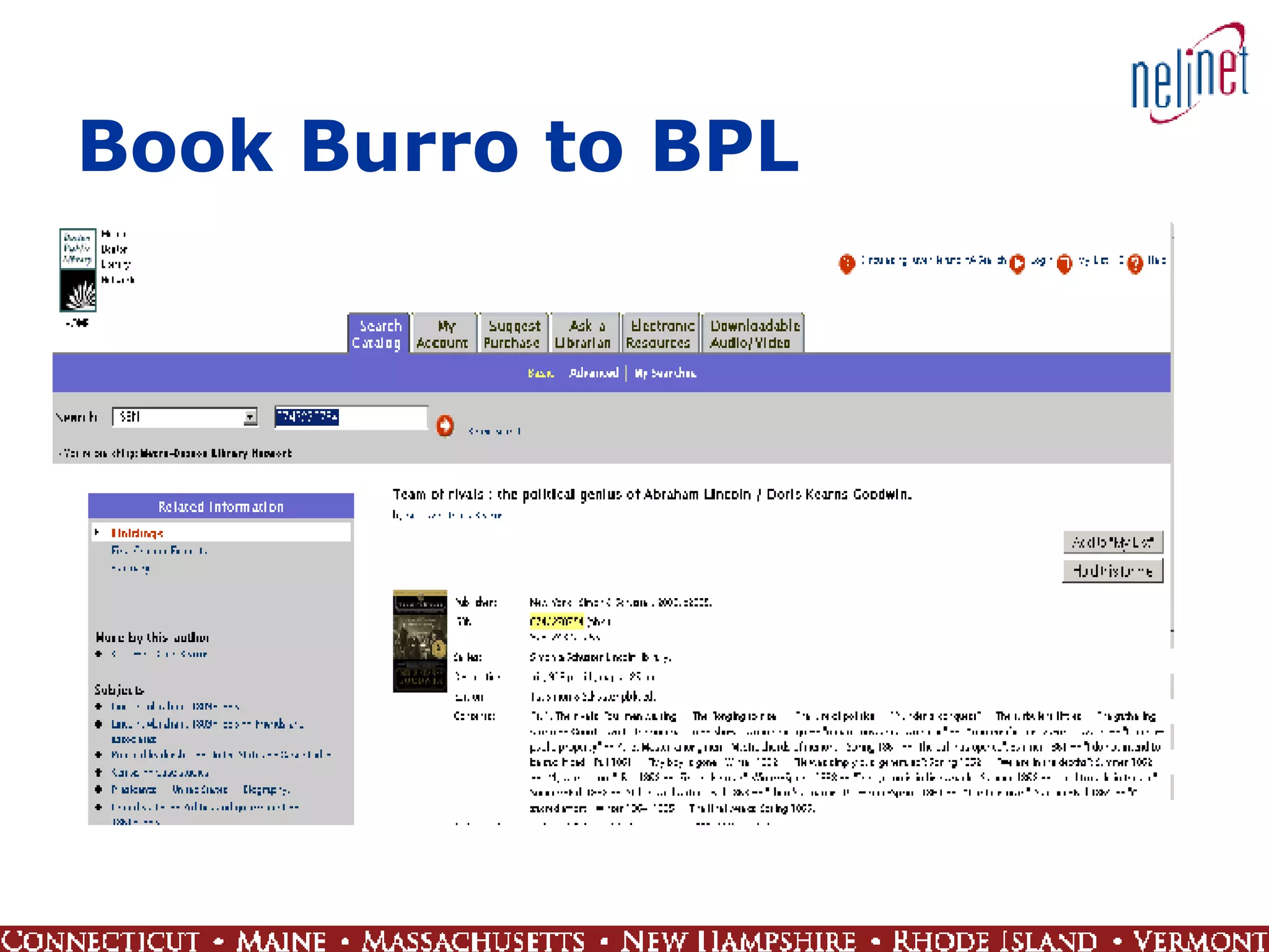 Book Burro to BPL 