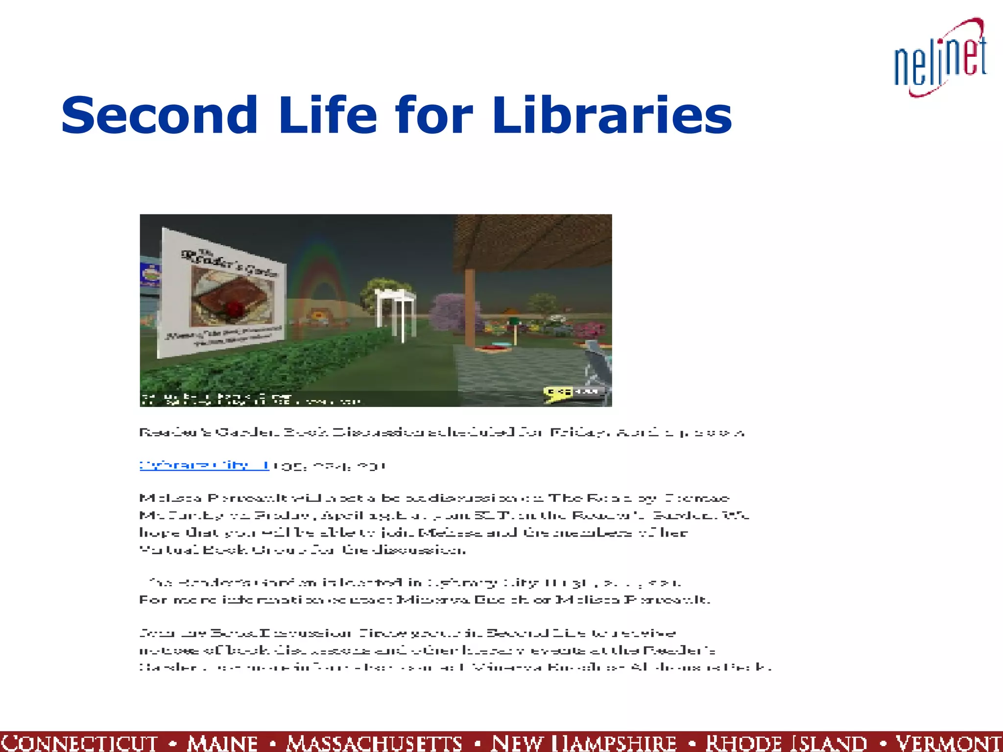Second Life for Libraries 