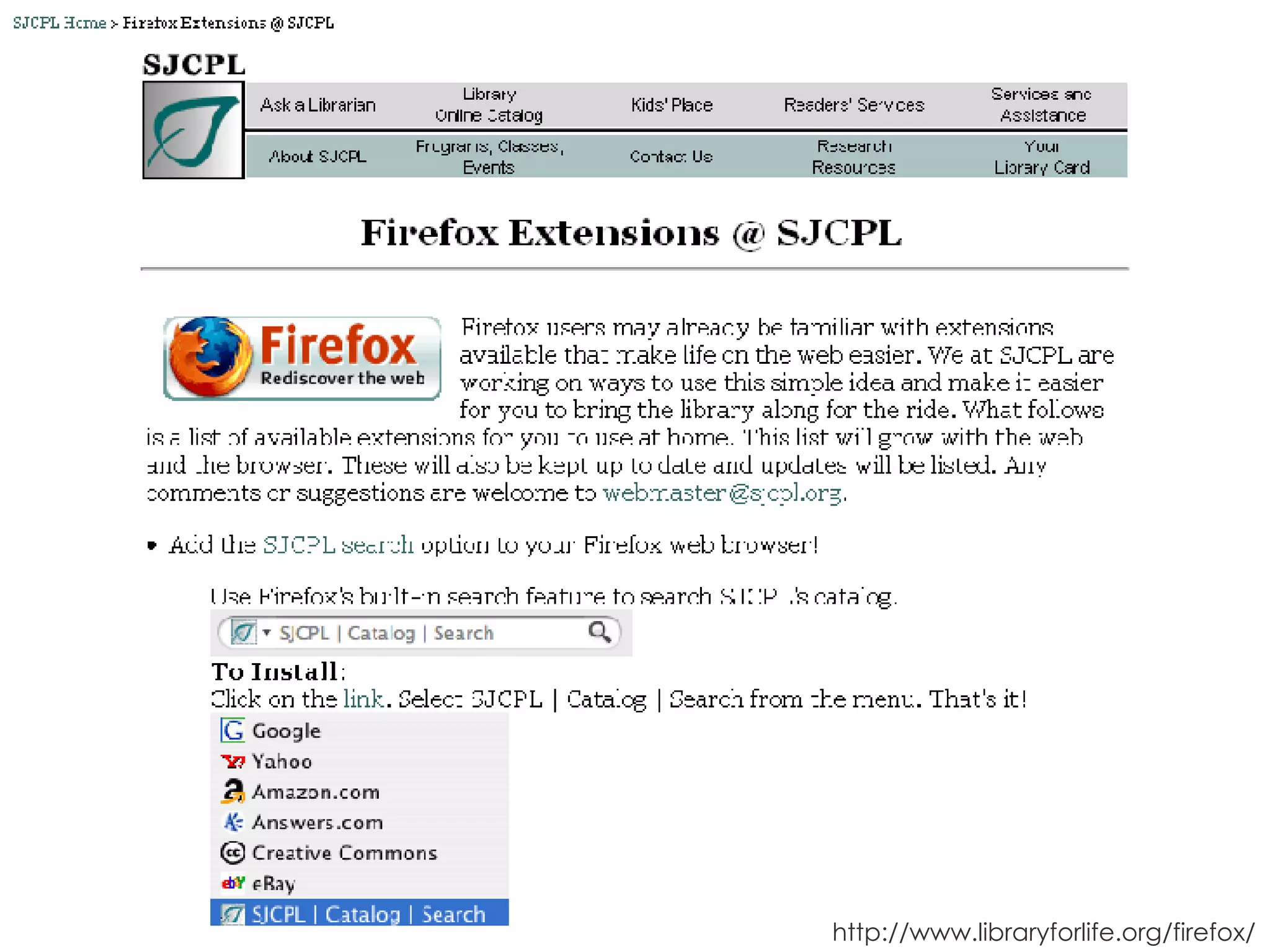 http://www.libraryforlife.org/firefox/ 