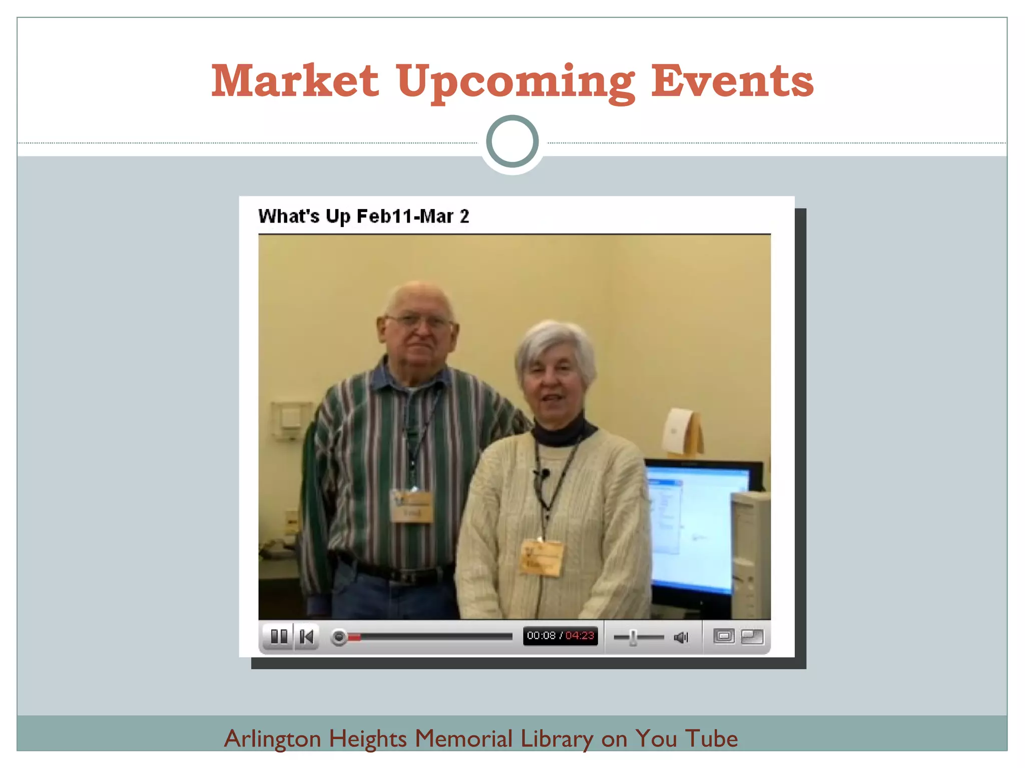 Market Upcoming Events Arlington Heights Arlington Heights Memorial Library on You Tube 