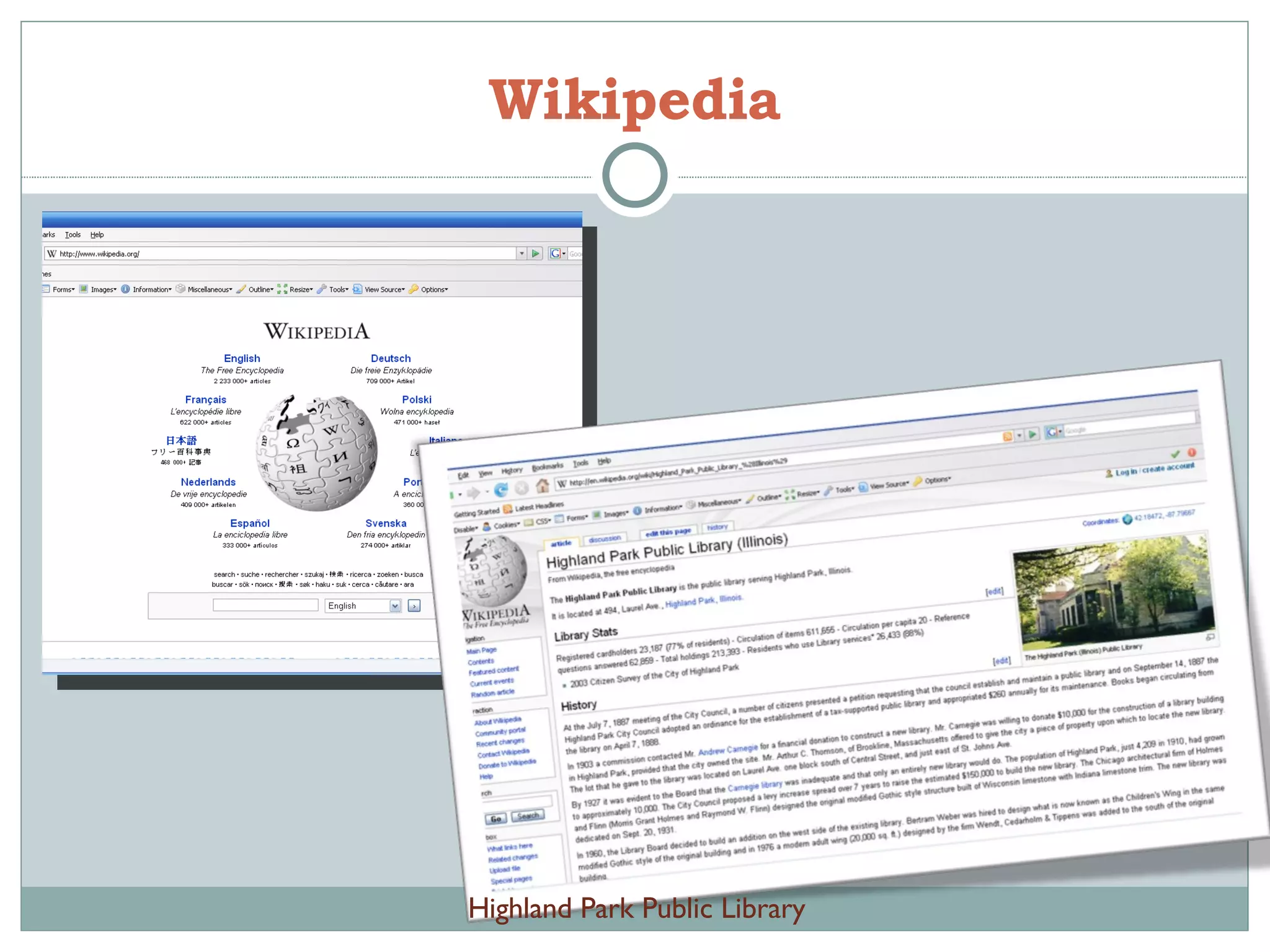 Wikipedia Highland Park Public Library 