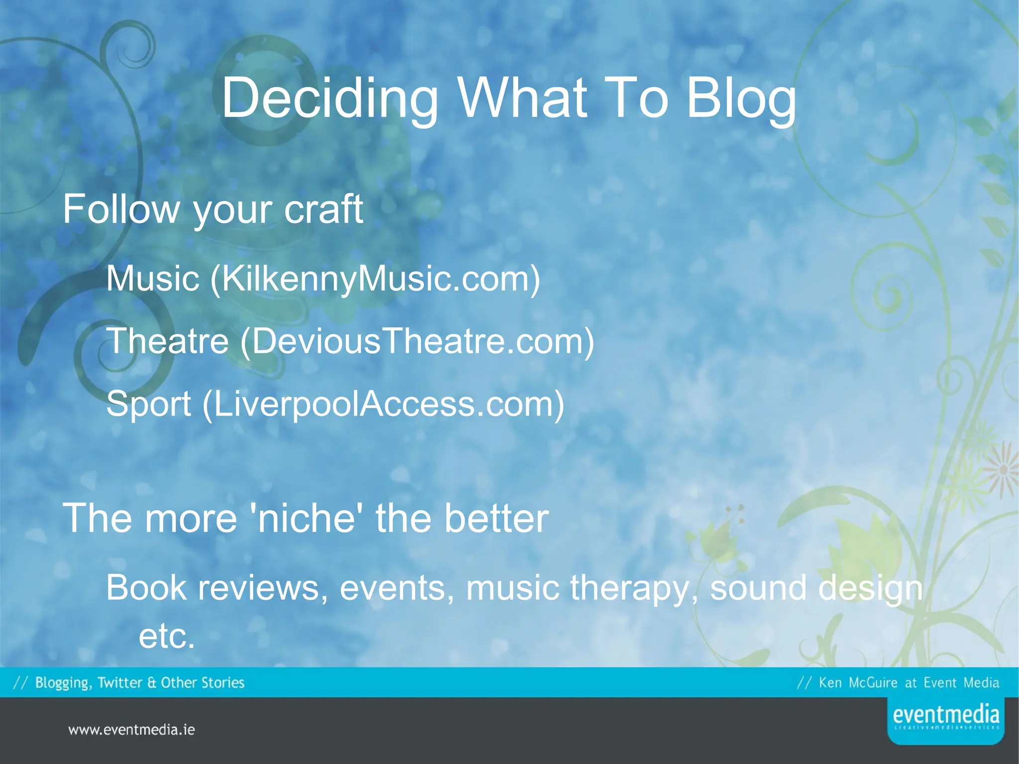 Collection of blog 'posts' / news items, stories published in a dated order 