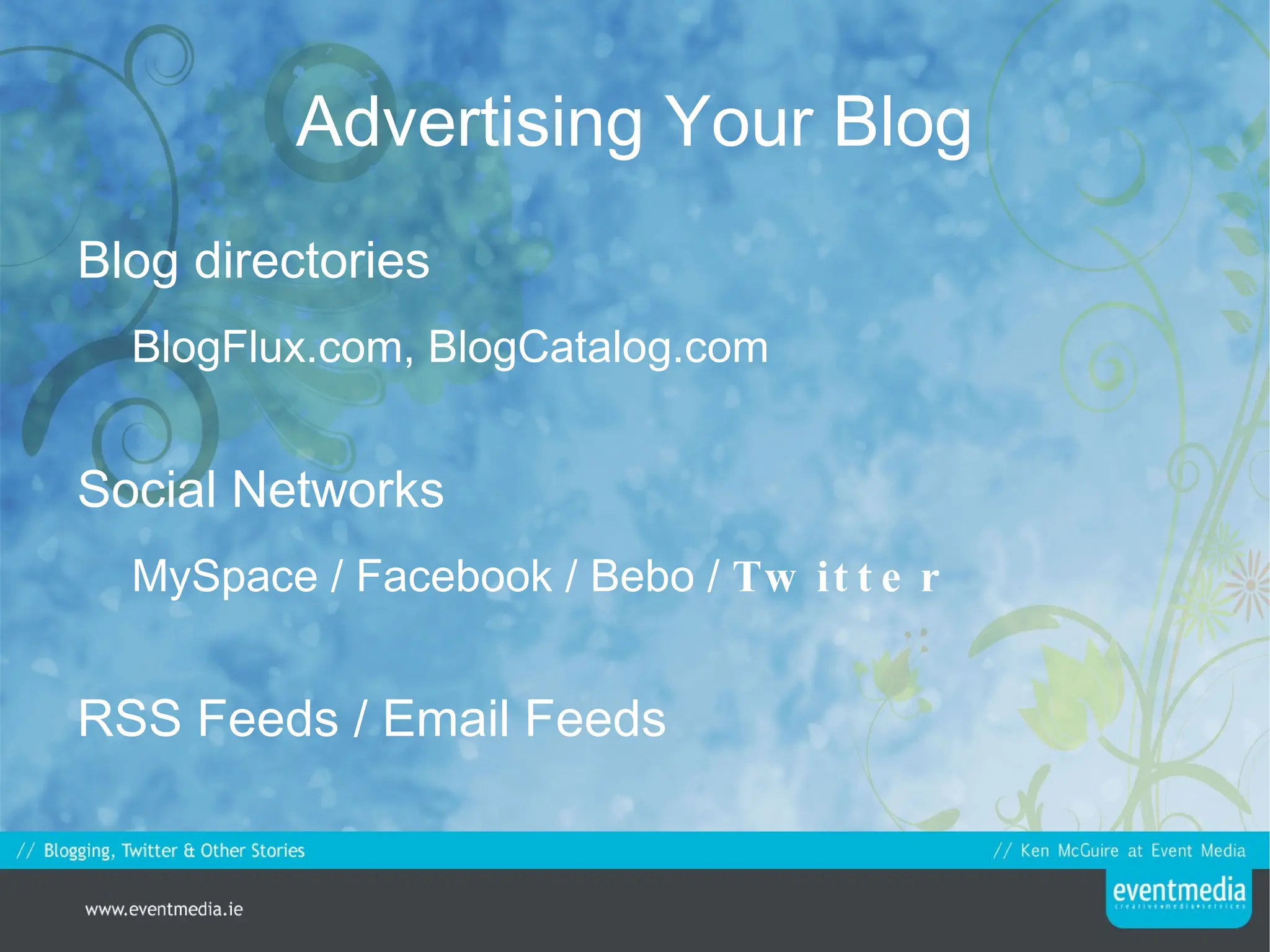 Blogging: The process of creating and maintaining a blog 