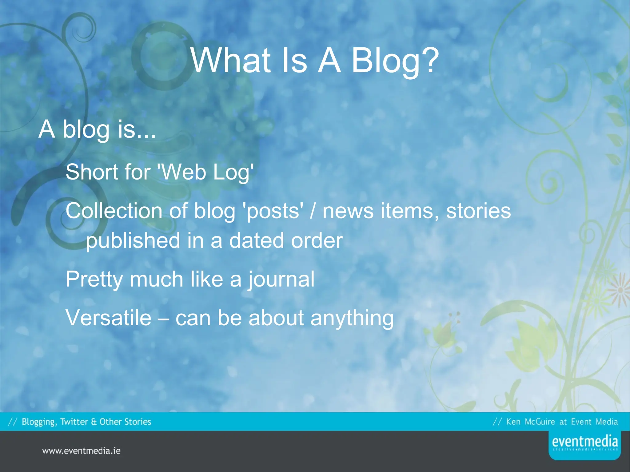Agenda Blogging Background – What, Why, How? 