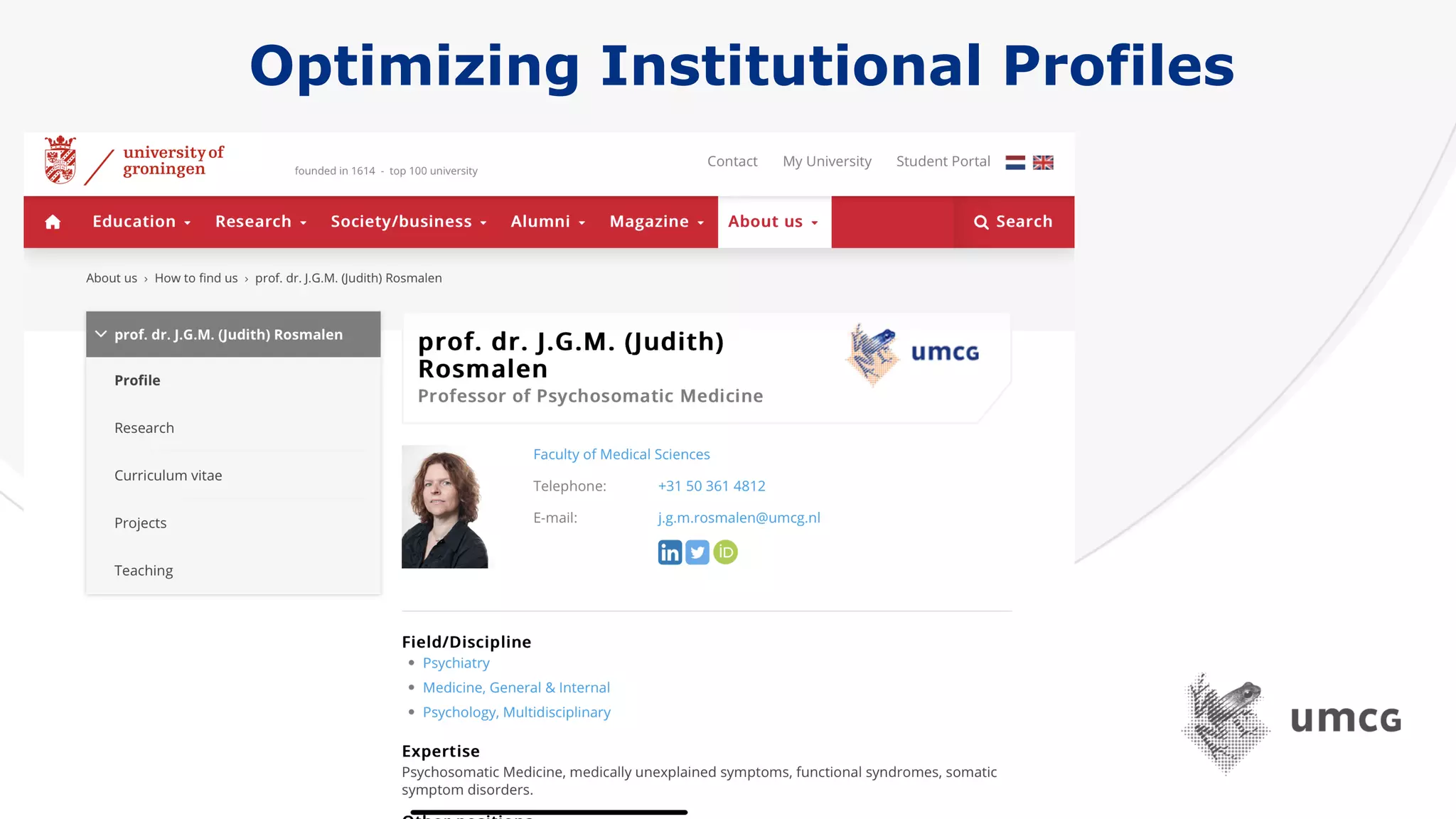 Optimizing Institutional Profiles
 
