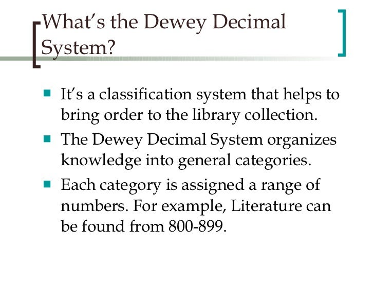 dewey decimal classification faq