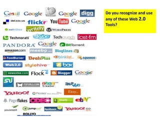 Do you recognize and use
any of these Web 2.0
Tools?
 