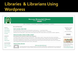Library 2.0 : Weblogs : Wordpress