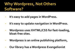Library 2.0 : Weblogs : Wordpress