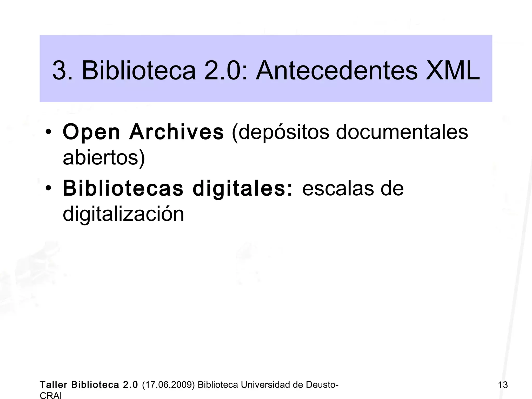 Taller Biblioteca Universitaria 2.0 Deusto