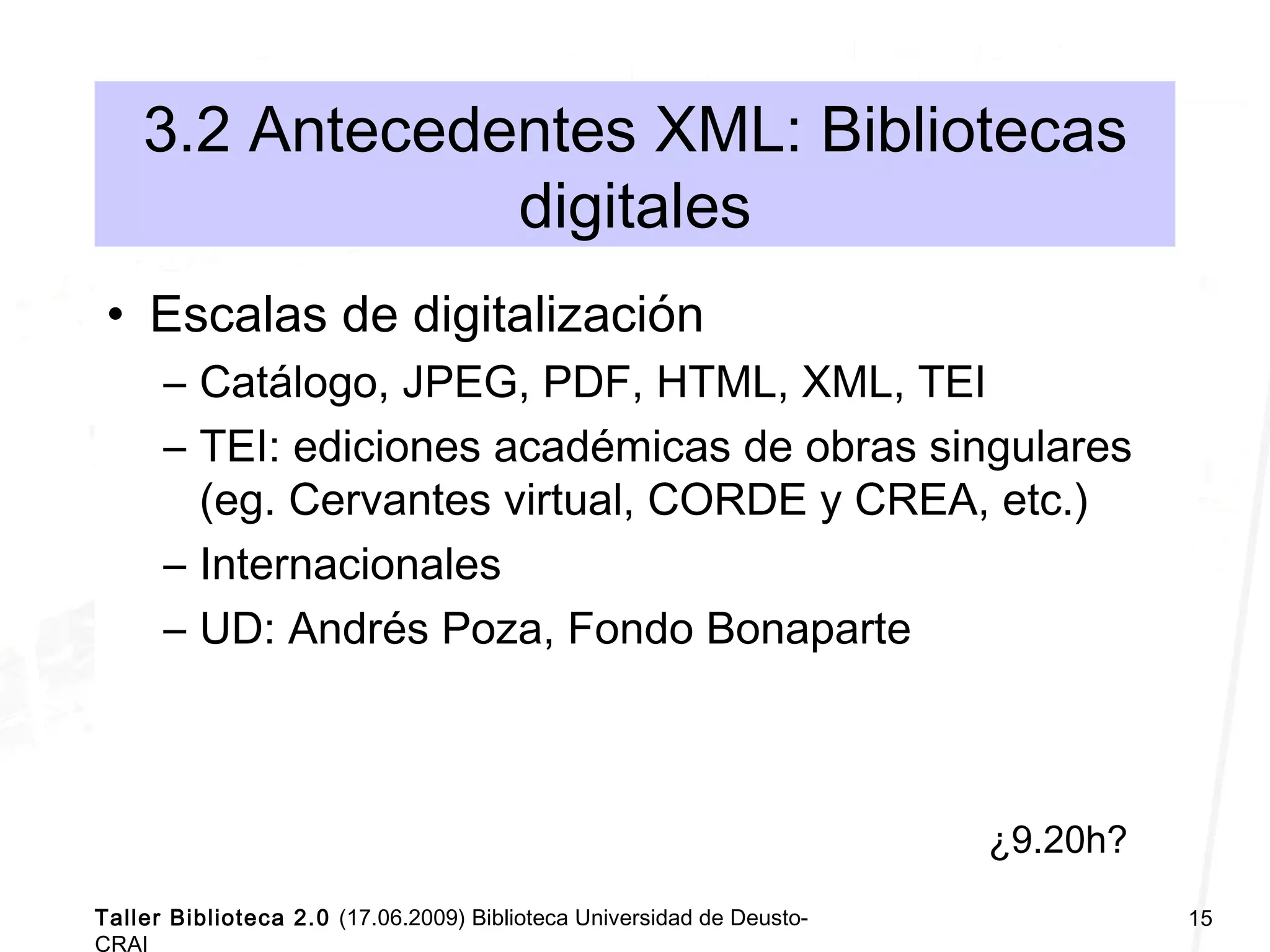 Taller Biblioteca Universitaria 2.0 Deusto