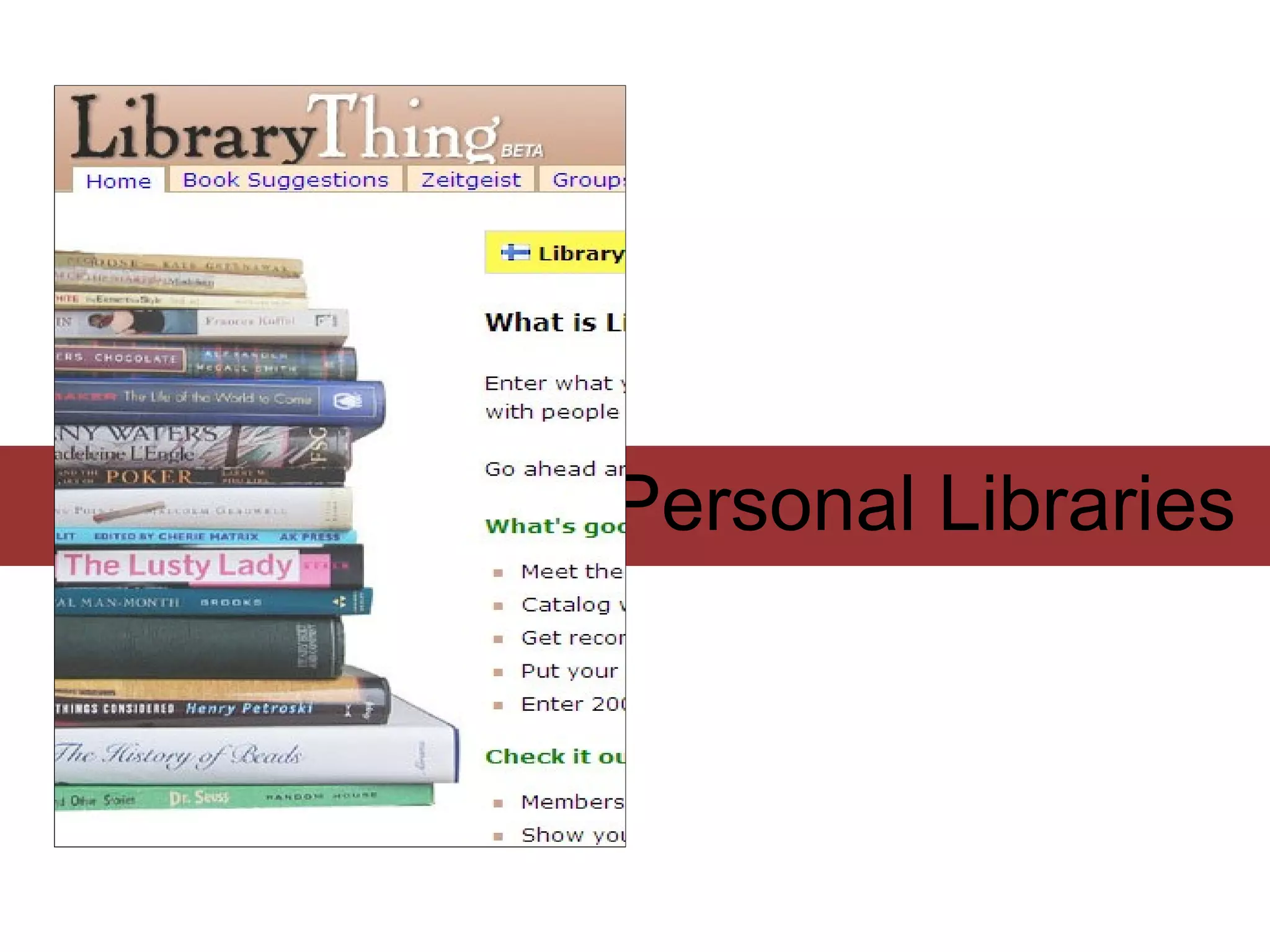 Personal Libraries
 