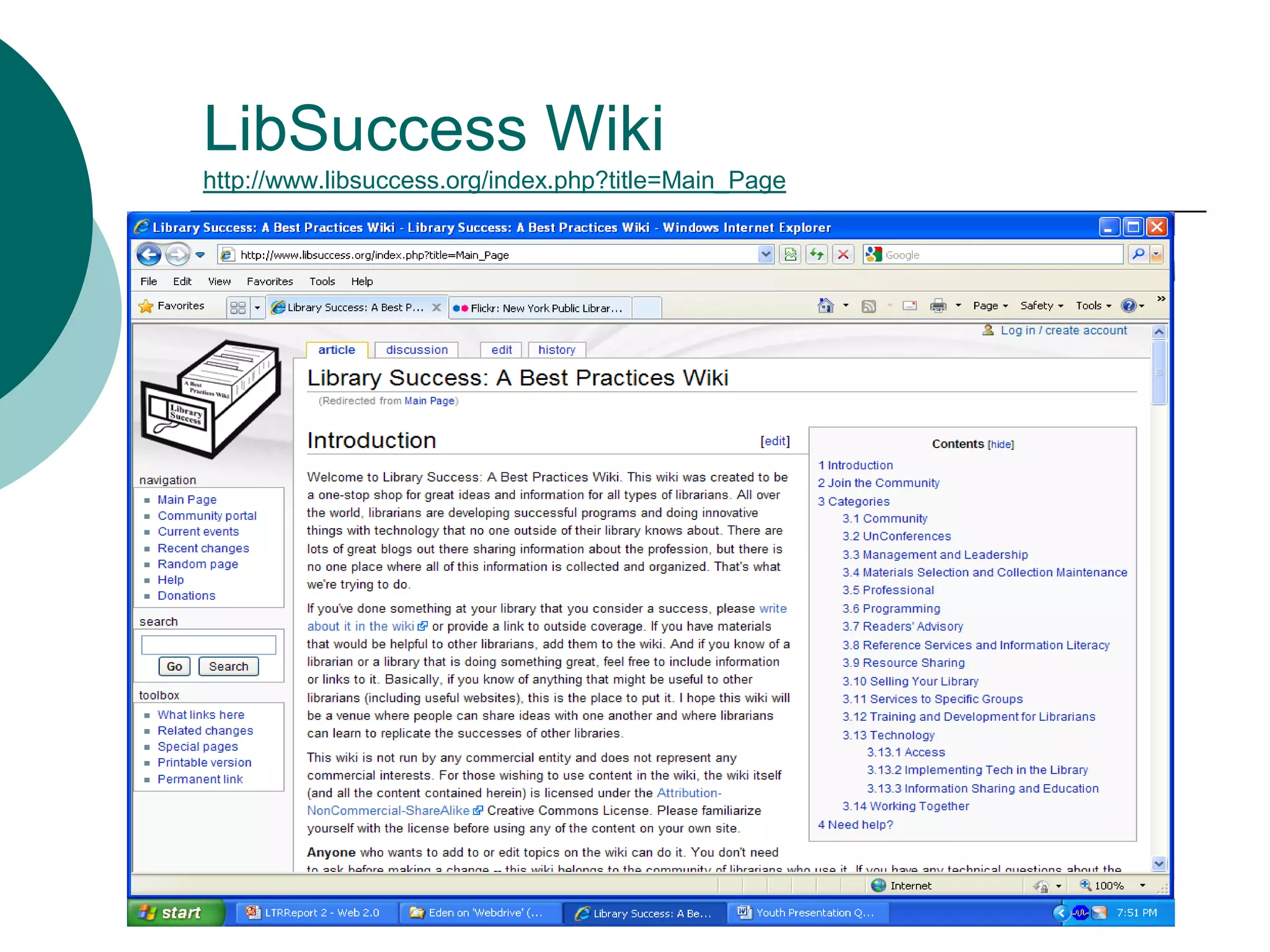 LibSuccess Wikihttp://www.libsuccess.org/index.php?title=Main_Page