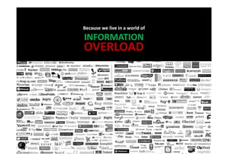 Because we live in a world of

INFORMATION
OVERLOAD
 