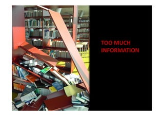 TOO MUCH
INFORMATION
 