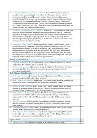 Library Program Assessment Comprehensive Library Accreditation Assessment Tool for Schools | DOCX